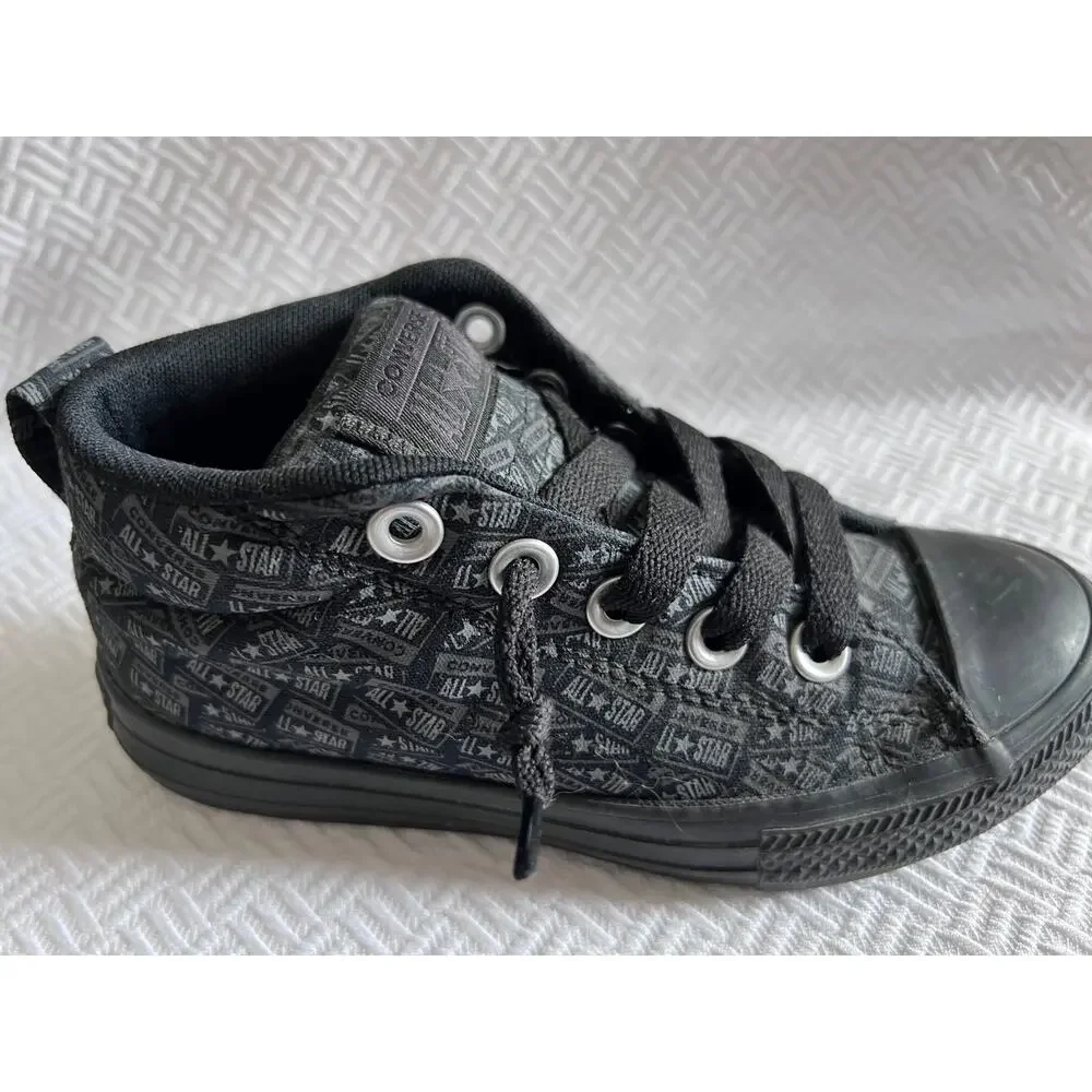 Converse Chuck Taylor All Star Street Black Gray Youth Sz 13 License Plate